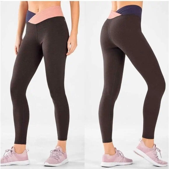 Fabletics Winn Li Heathered 7/8 Leggings Activewear Workout Athleisure XL - Picture 1 of 8